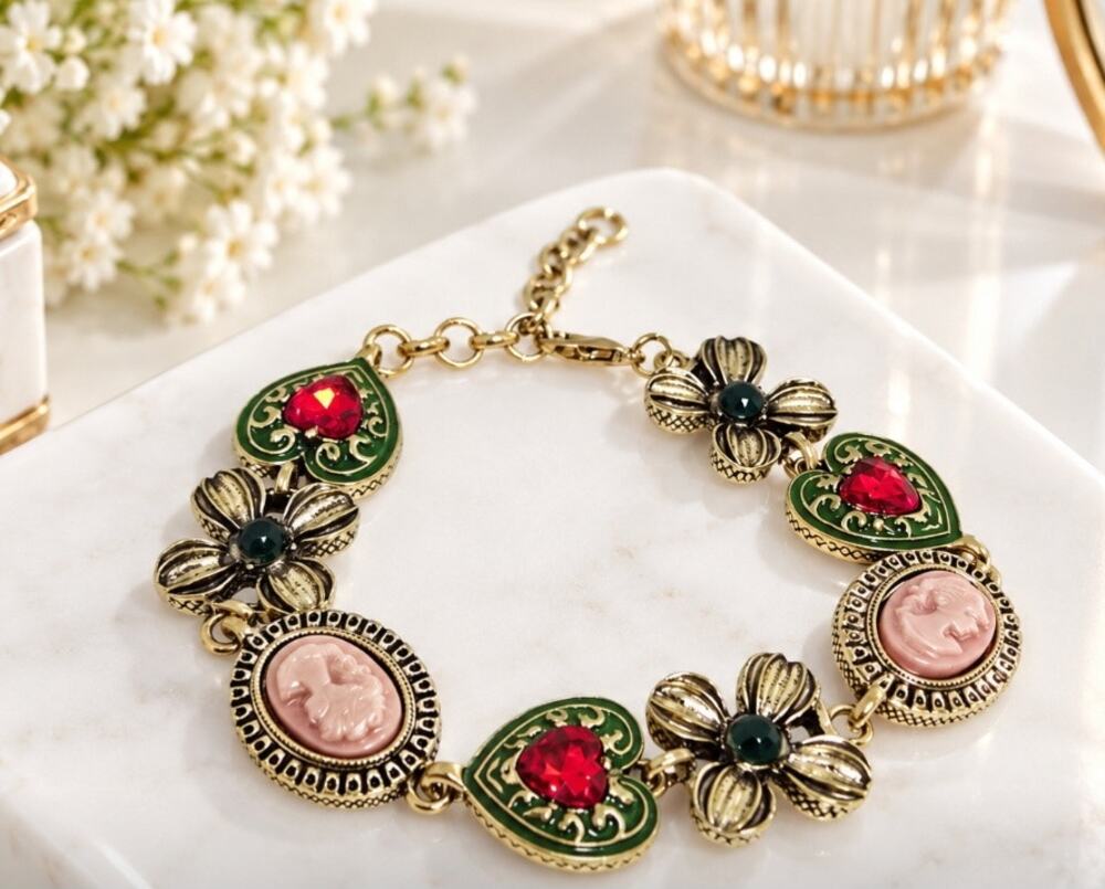 Antique Gold Camo Fashion Bracelet